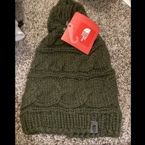 North face olive green toque/beanie